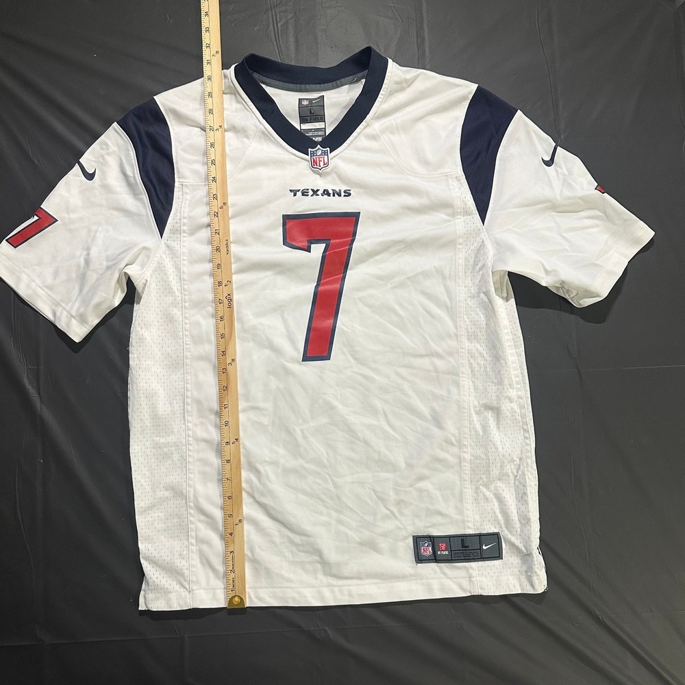 Nike Houston Texans CJ Stroud 7 NFL Football Jersey White Mens Size L